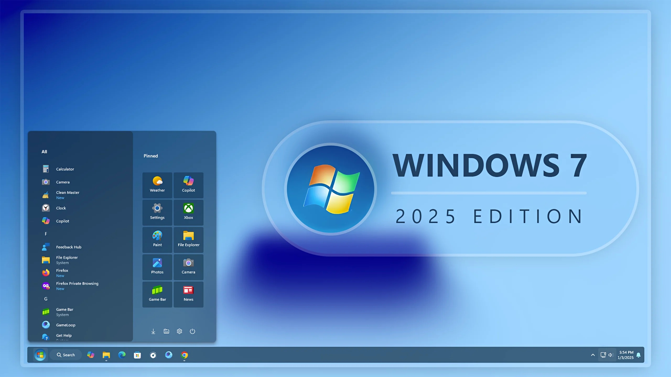 Windows 7 Modern Start Menu Style