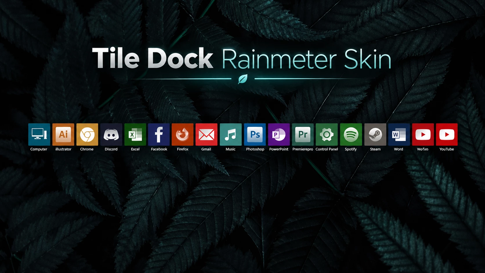 Tile Dock Rainmeter Skin 1 Tile Dock Rainmeter Skin