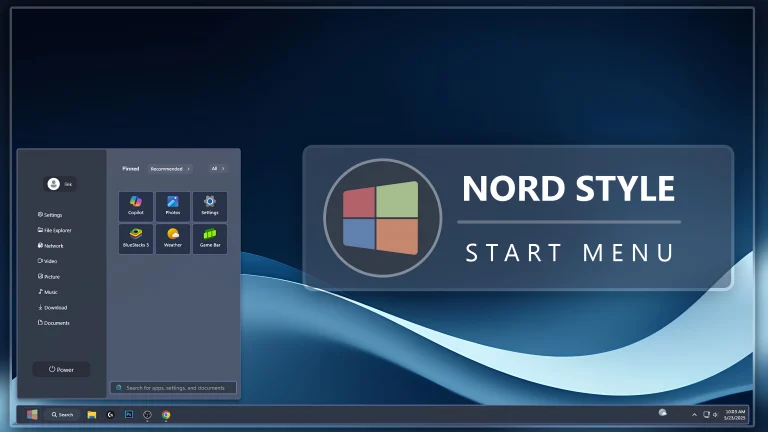 Nord Start Menu Style For Windows 11