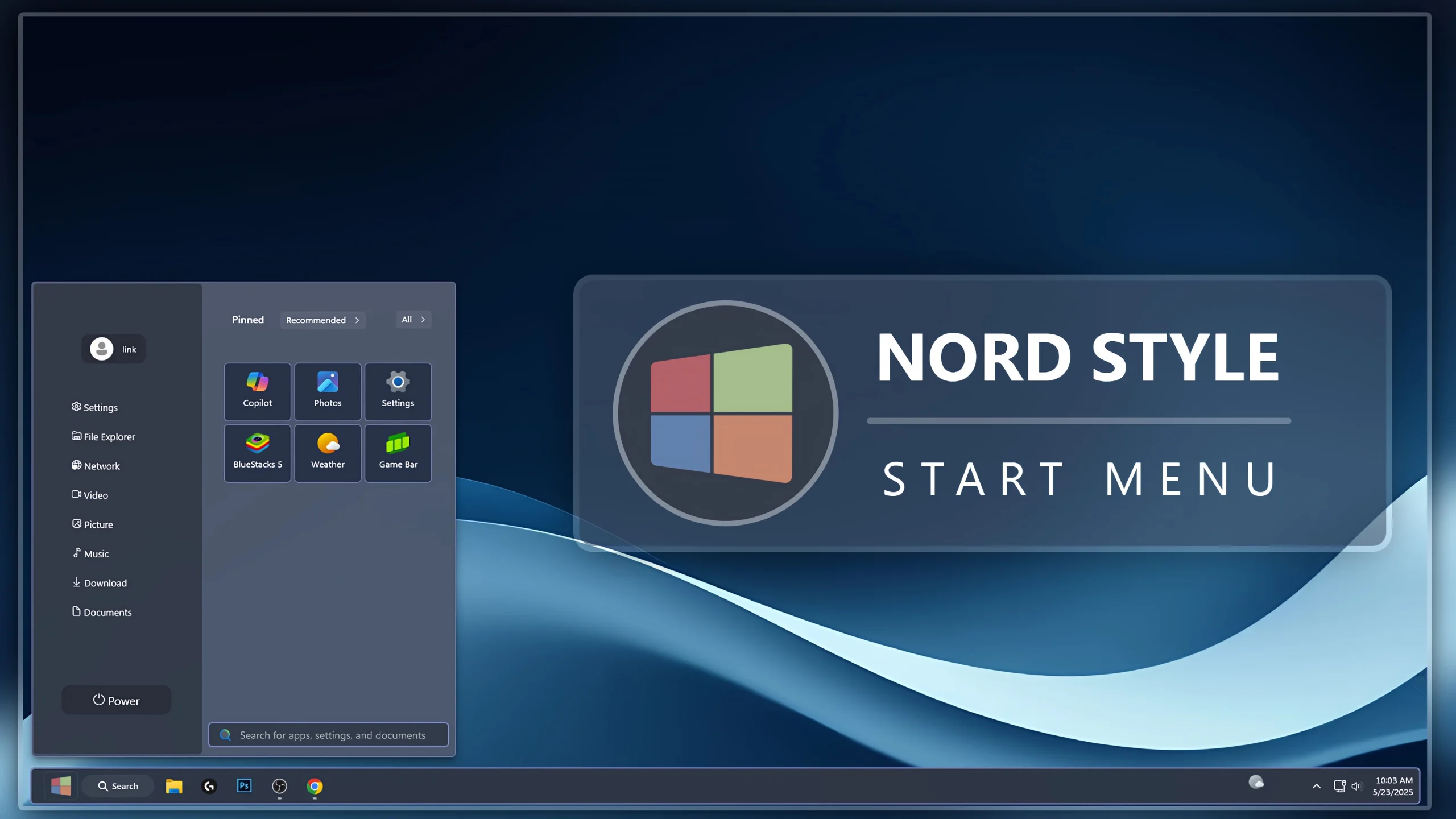 Nord Start Menu Style For Windows 11 1 Nord Start Menu Style For Windows 11