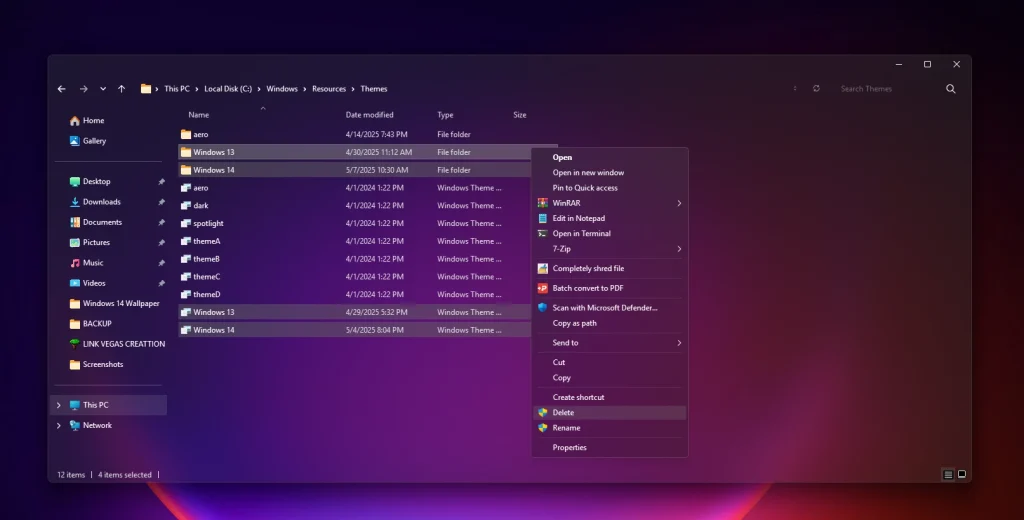 How to Remove Custom Theme Windows 11 3 Screenshot 2025 05 07 110757