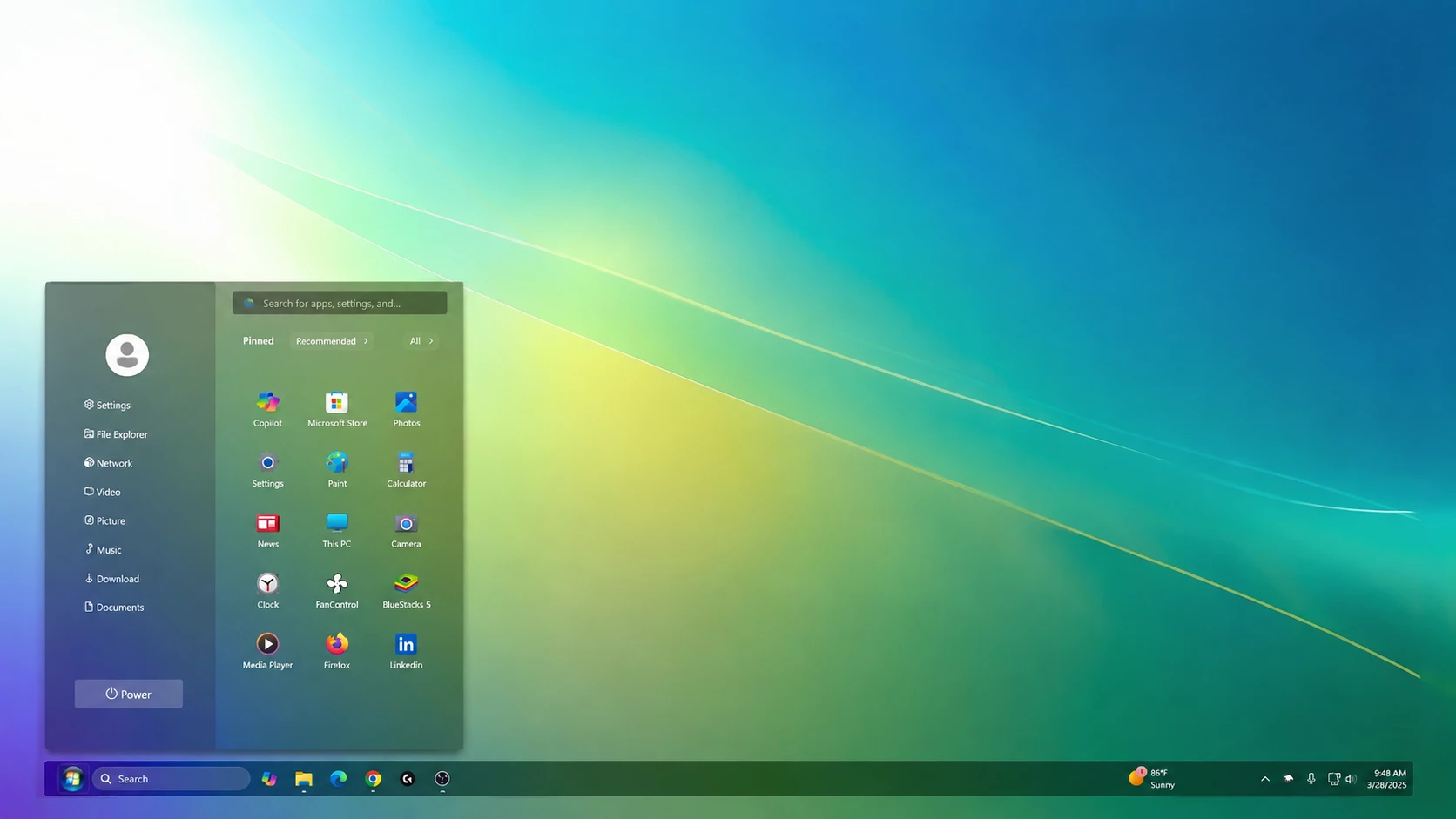Clean Side Aero-Inspired Start Menu Style 1 Clean Side Aero-Inspired Start Menu Style