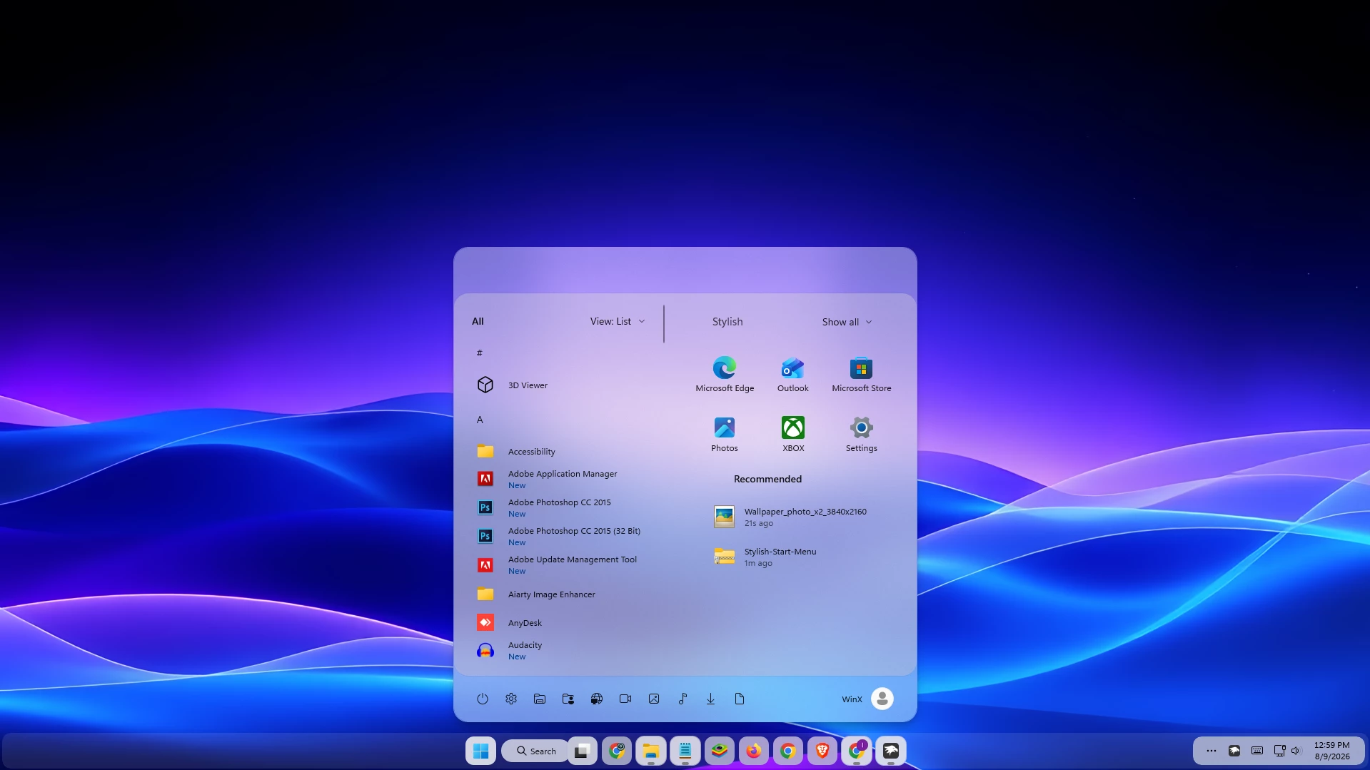 Stylish Start Menu style For Windows 11 1 Stylish Start Menu style For Windows 11