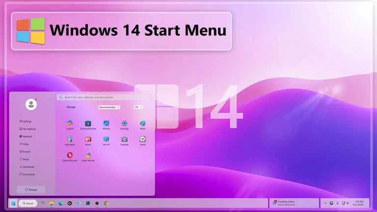 The Windows 14 Light Start Menu