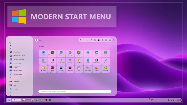 Modern Windows 11 Start Menu 3.0