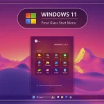 Windows Frost Glass Start Menu Style