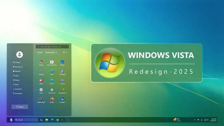 Windows Vista Start Menu Style 2025