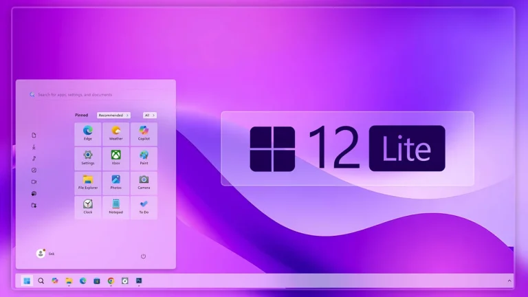 Windows 12 Lite Start Menu