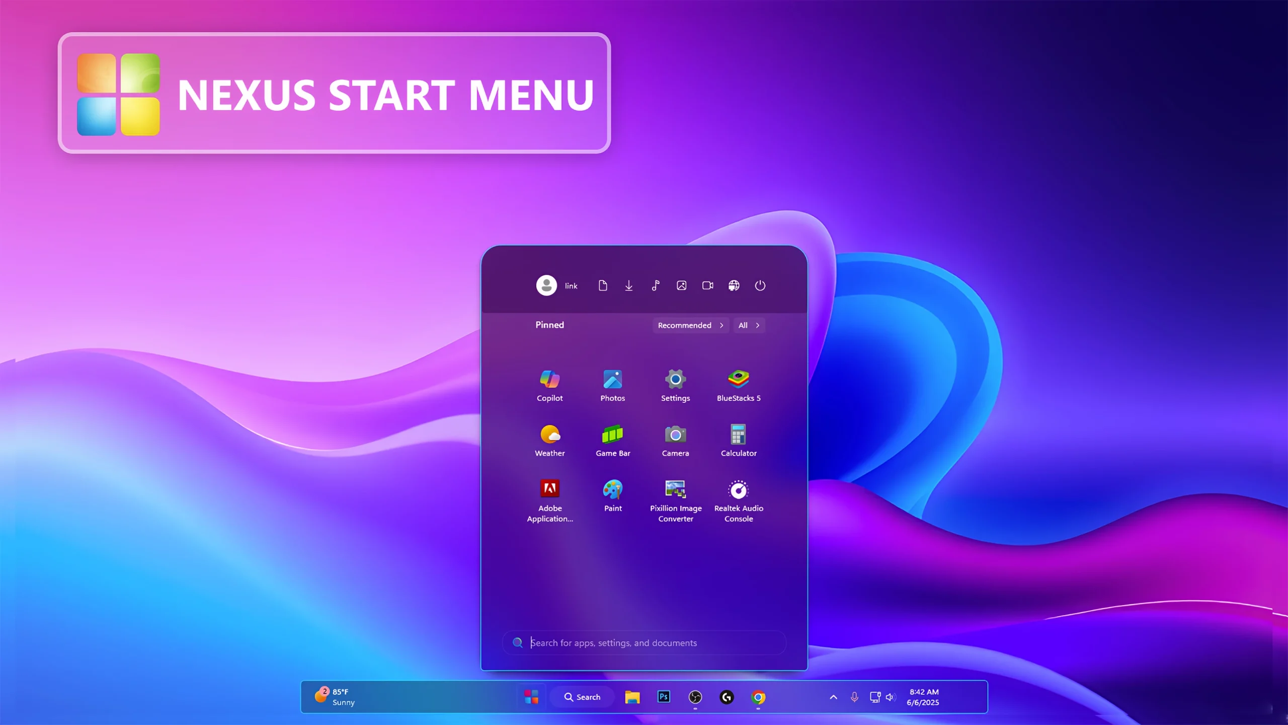 Nexus Start Menu Style For Windows 11 1 Nexus Start Menu Style For Windows 11