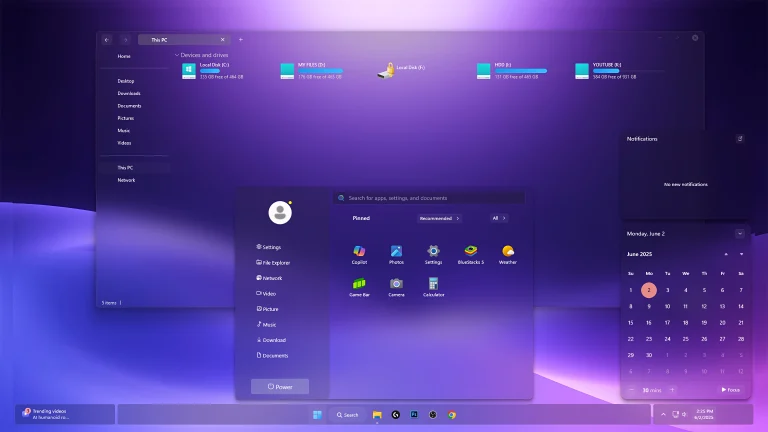 Windows 11 Full Transparent Theme