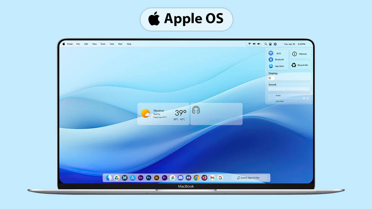 Apple Os Rainmeter Skin 1 Apple Os Rainmeter Skin