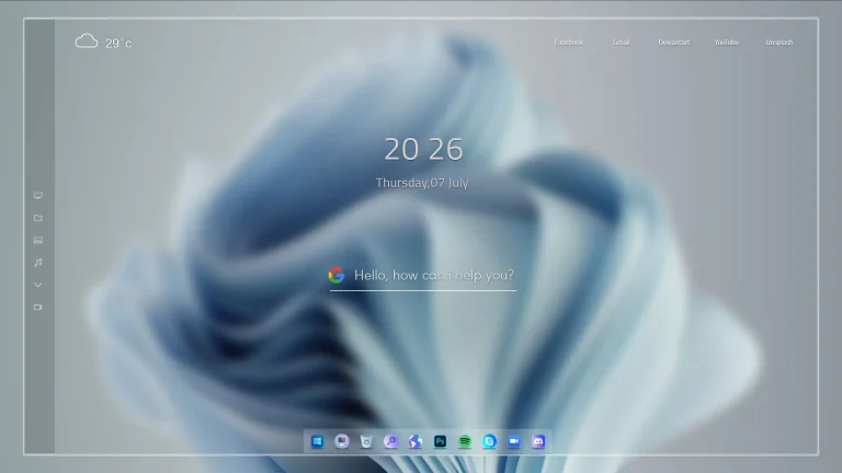Fluent Rainmeter Skin