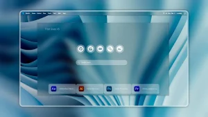 Frost Glass UI Rainmeter Skin