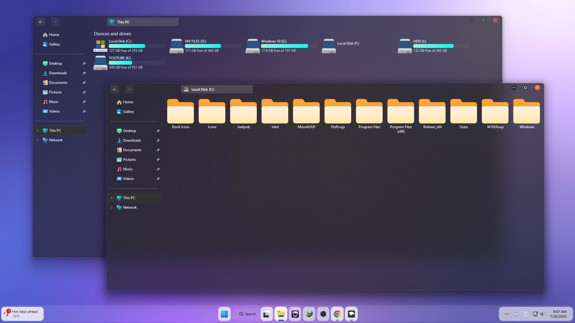Frosted Glass Dark Theme For Windows 11