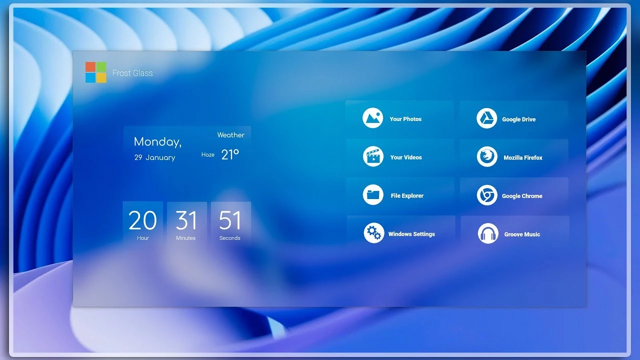 Frosted Glass Remastered Rainmeter Skin 1 Frosted Glass Remastered Rainmeter Skin