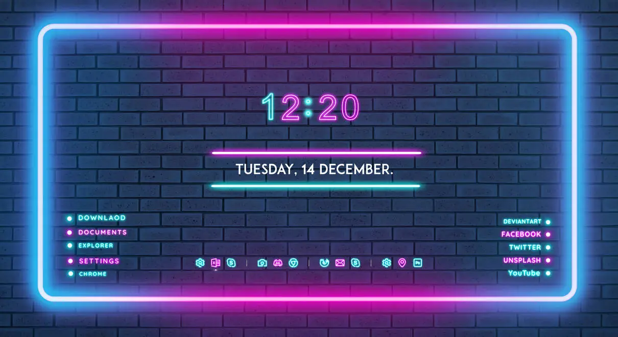 Glow Rainmeter Skin 1 Glow Rainmeter Skin