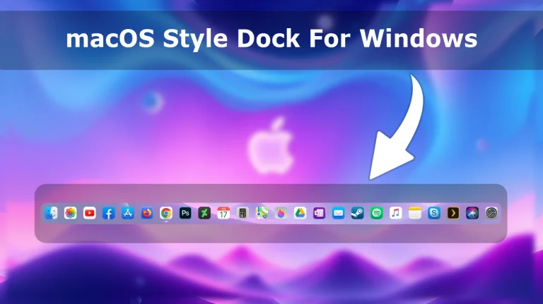 How to install MacOS Style Dock On Windows