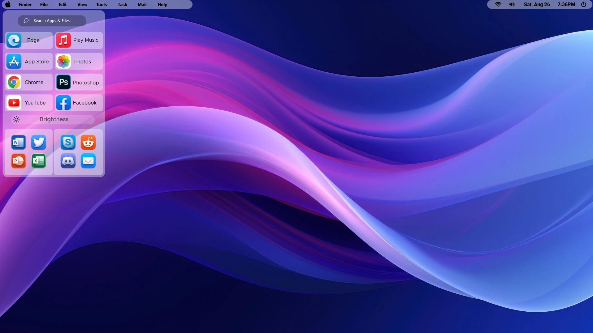 MacOS Menu Rainmeter Skin 1 MacOS Menu Rainmeter Skin