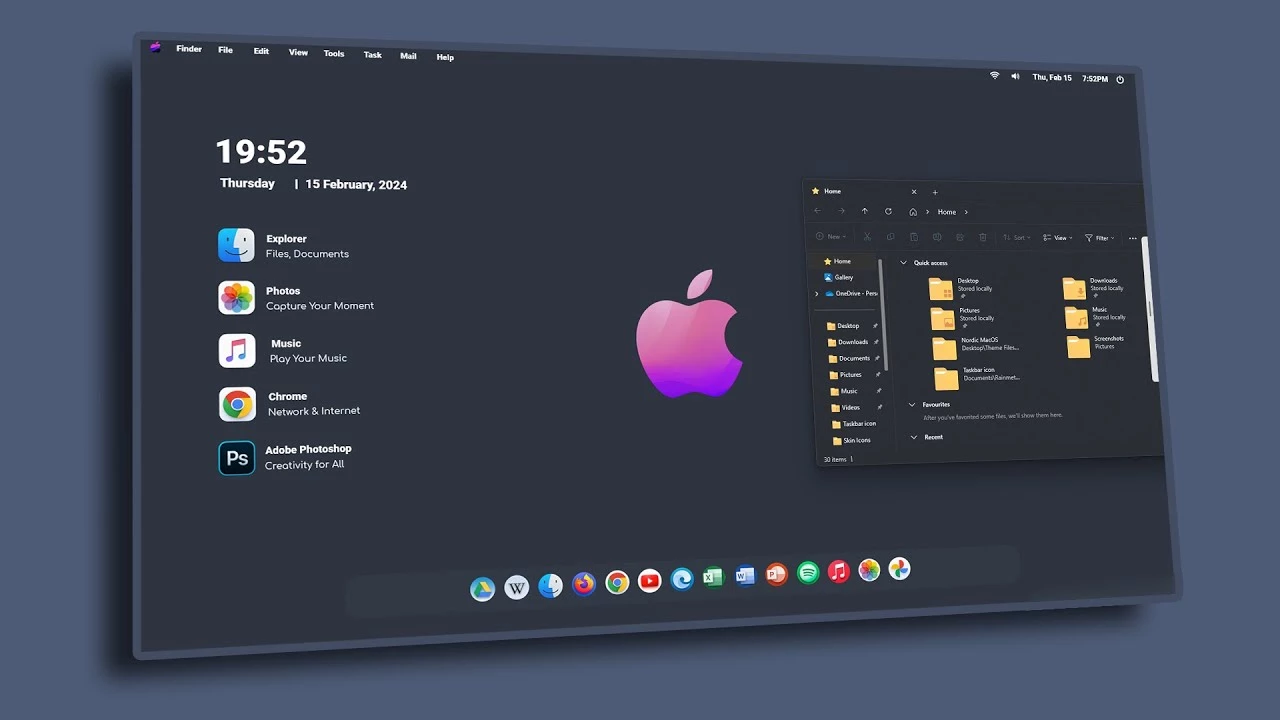 MacOS Nord Rainmeter Skin 1 MacOS Nord Rainmeter Skin