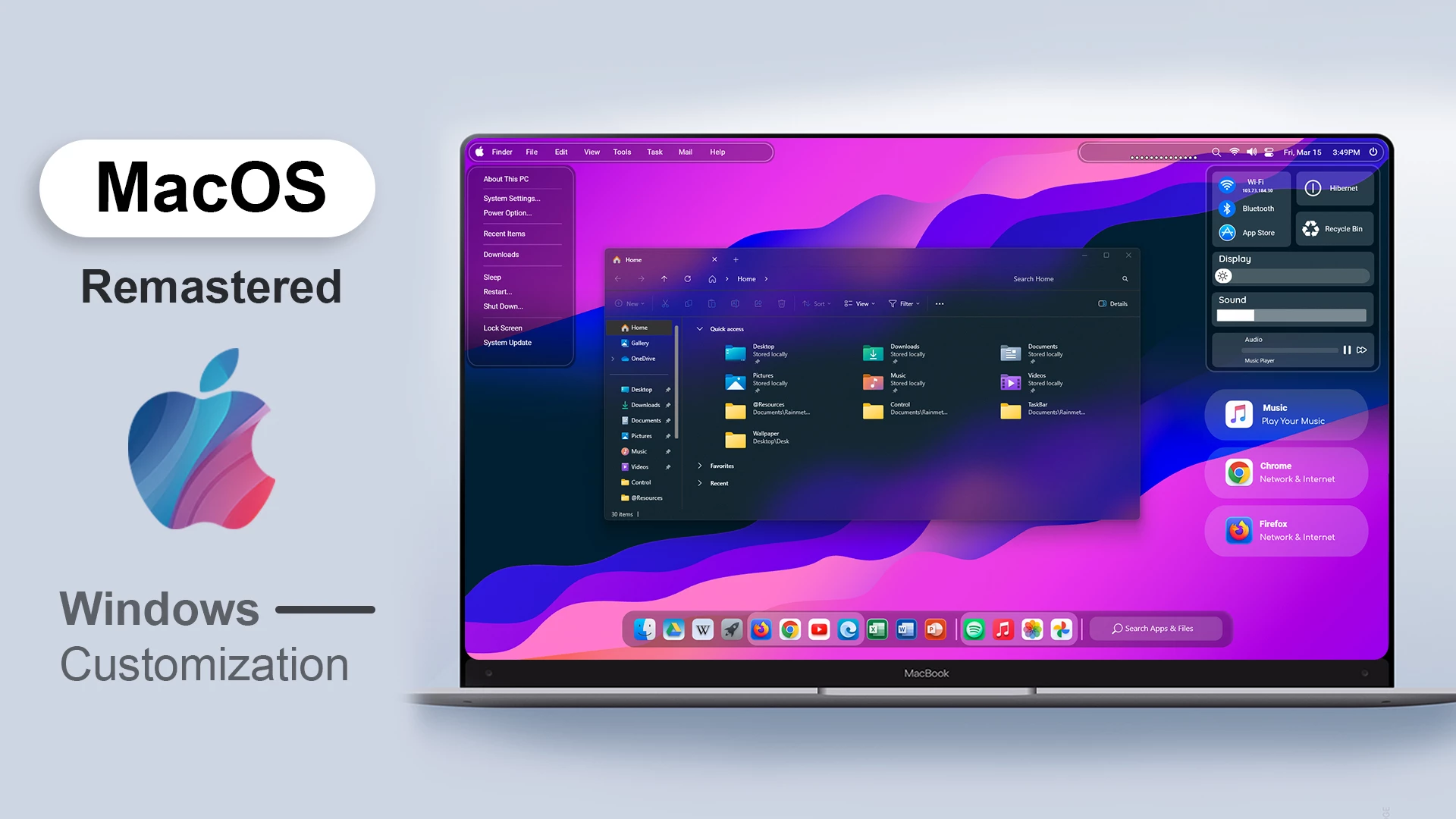 MacOS Remastered Rainmeter Skin 1 MacOS Remastered Rainmeter Skin