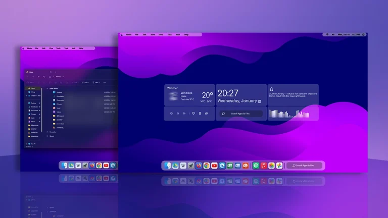 MacOS Wideget Rainmeter Skin