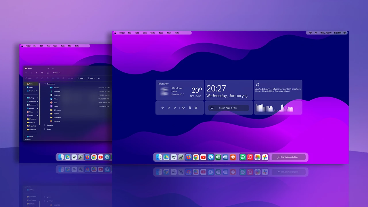 MacOS Wideget Rainmeter Skin 1 MacOS Wideget Rainmeter Skin