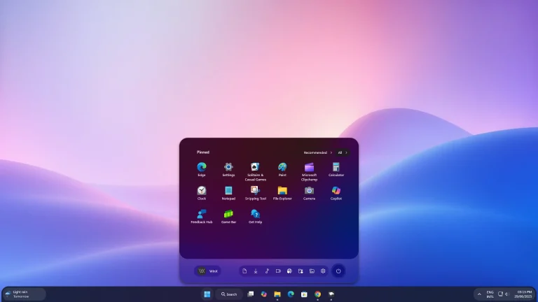 Down Aero Start Menu for Windows 11