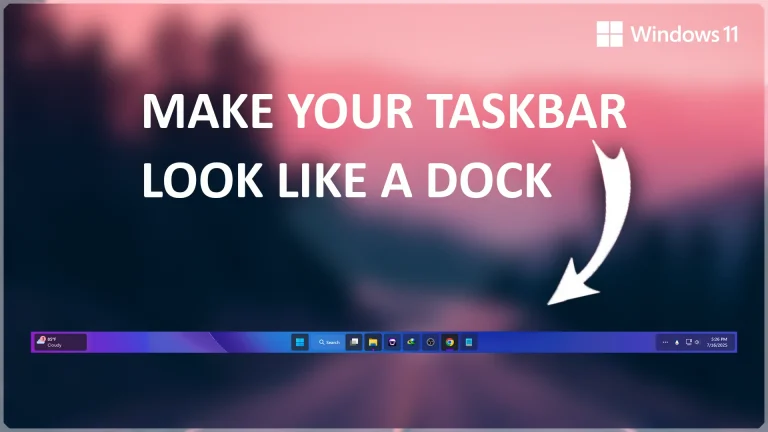 Dock Style Taskbar Windhawk