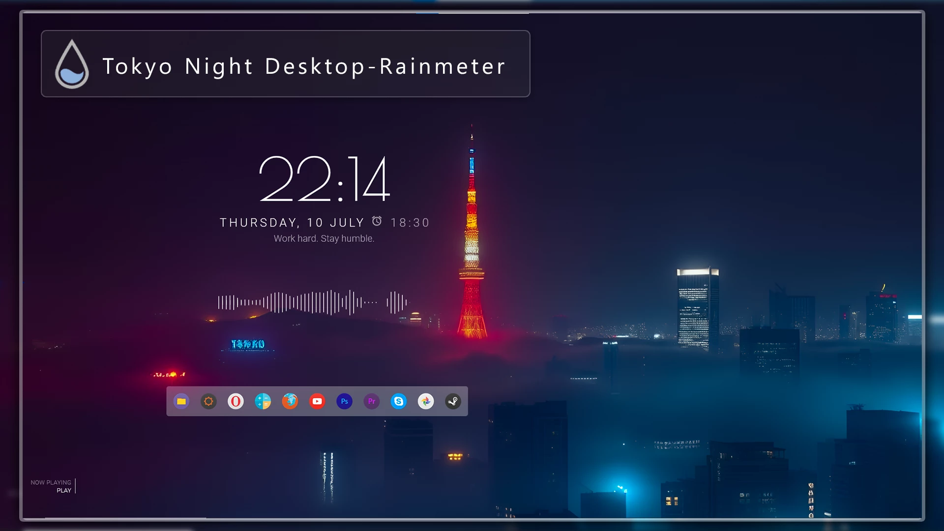 Tokyo Night Rainmeter Suite 1 Tokyio Night Rainmeter Suite