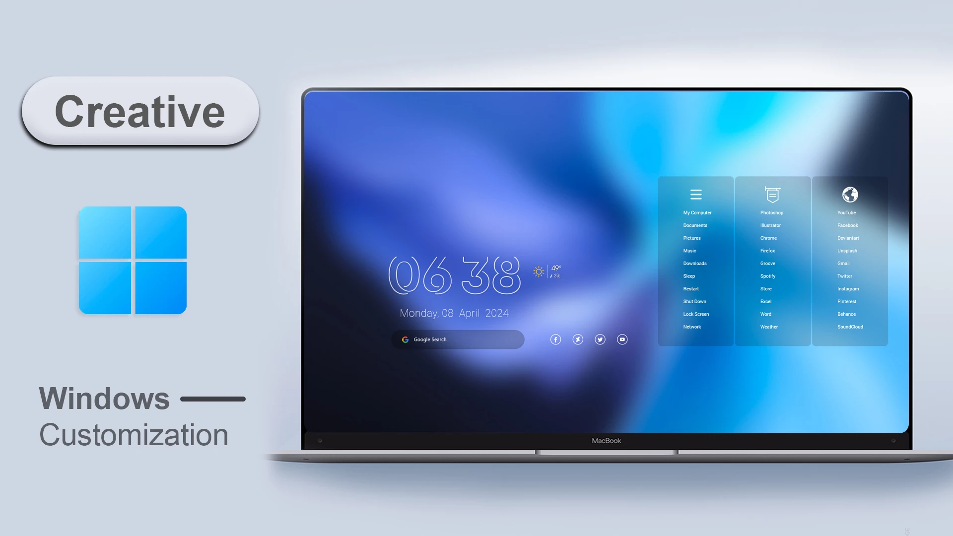 Win Creative Rainmeter Skin 1 Win Creative Rainmeter Skin