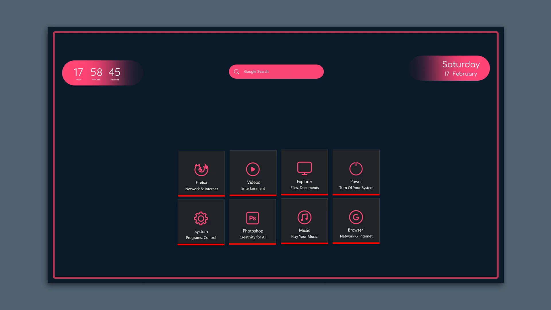 WinDox Rainmeter Skin 1 WinDox Rainmeter Skin