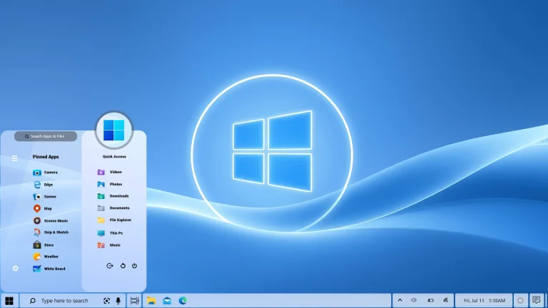 Windows 12 Light Rainmeter Skin