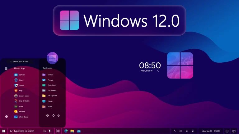 Windows 12 Start Menu Rainmeter Skin