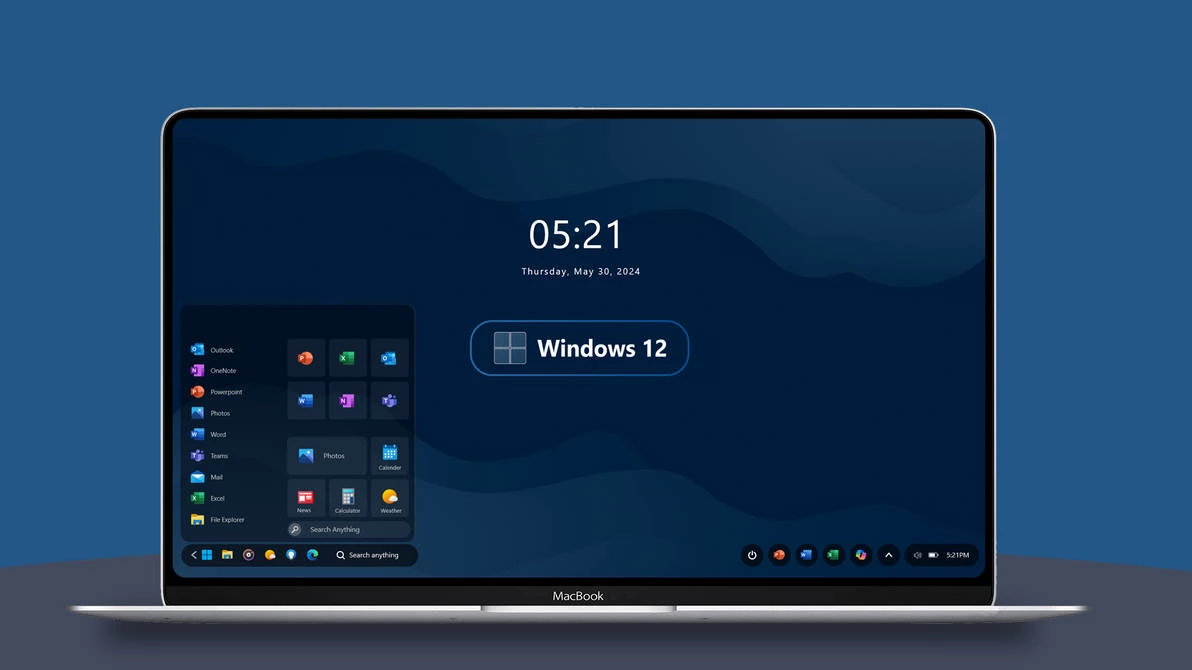 Windows 12 Sun Valley Rainmeter Skin 1 Windows 12 Sun Valley Rainmeter Skin