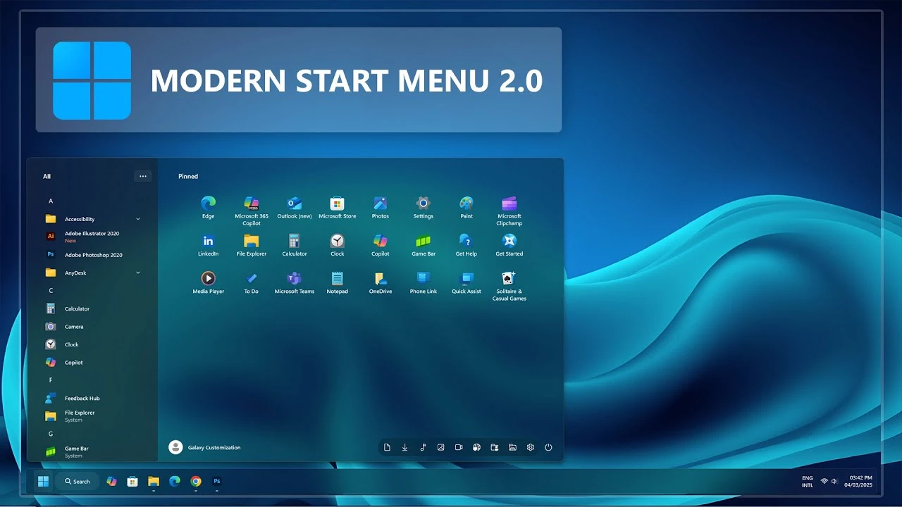 Modern Start Menu Style 2.0 for Windhawk 1 Modern Start Menu Style 2.0 for Windhawk