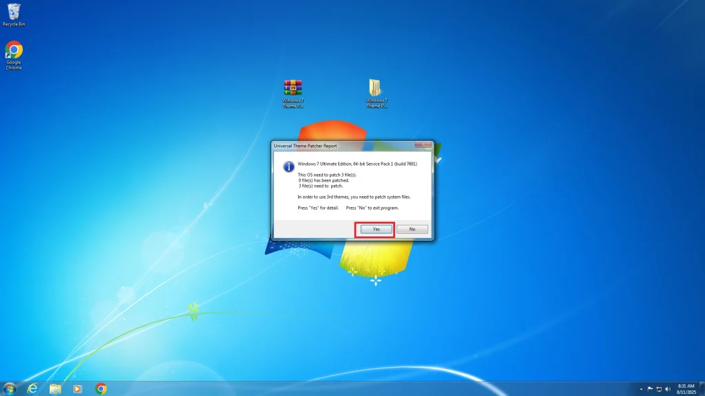 How to Patch Windows 7 For Using Custom Theme 5 4