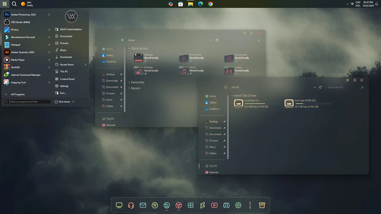 Everforest Theme for Windows 11