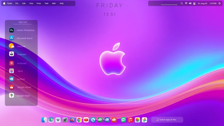 The macOS Plus Rainmeter Skin