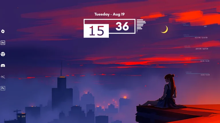 Romantic Rainmeter Skins