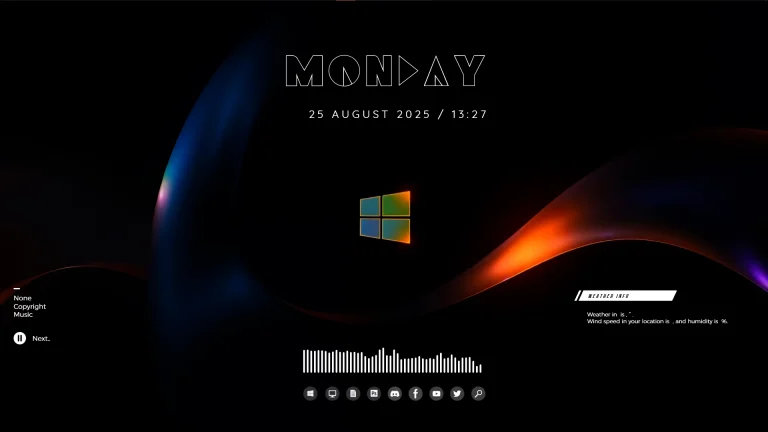 Solara Rainmeter Skin