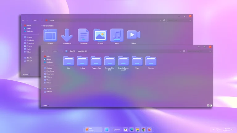 3D Purple Theme For Windows 11