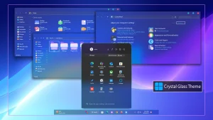 Crystal Glass Theme For Windows 11