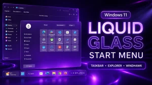New Liquid Glass Start Menu Style For Windows 11