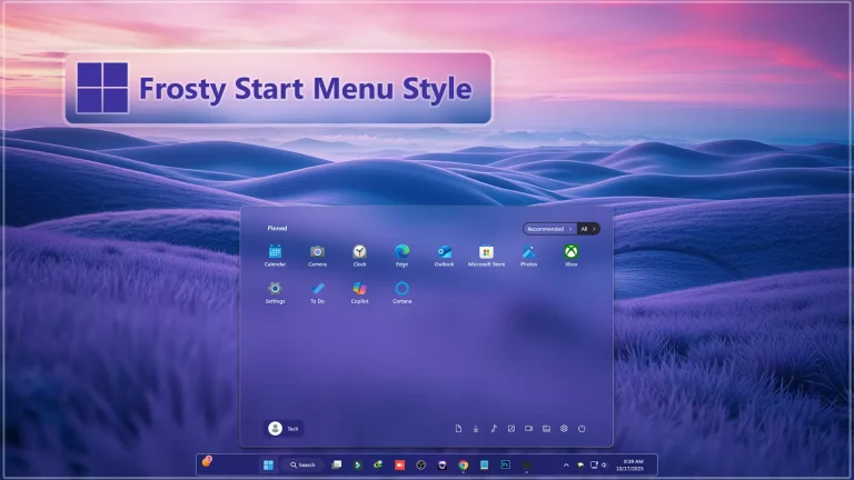 Frosty Start Menu Style