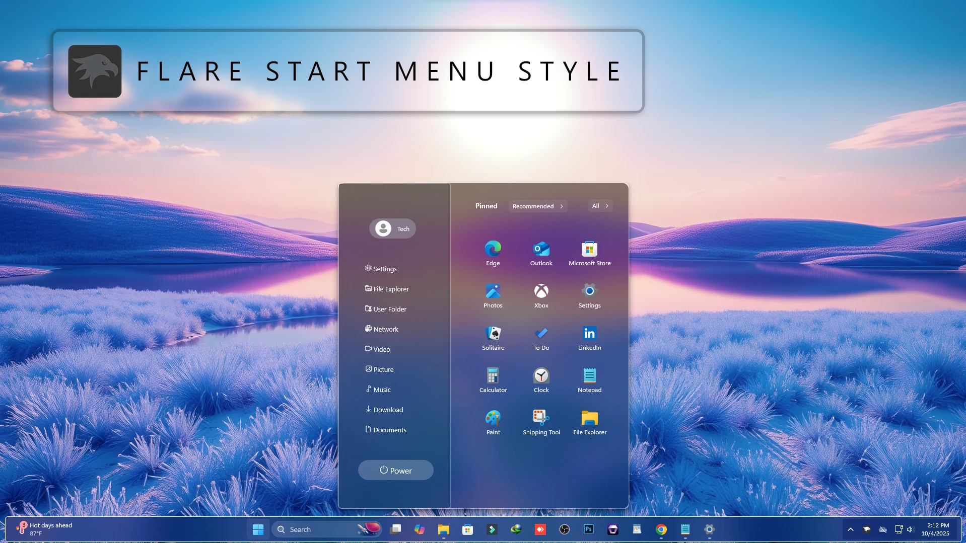Flare Start Menu Style