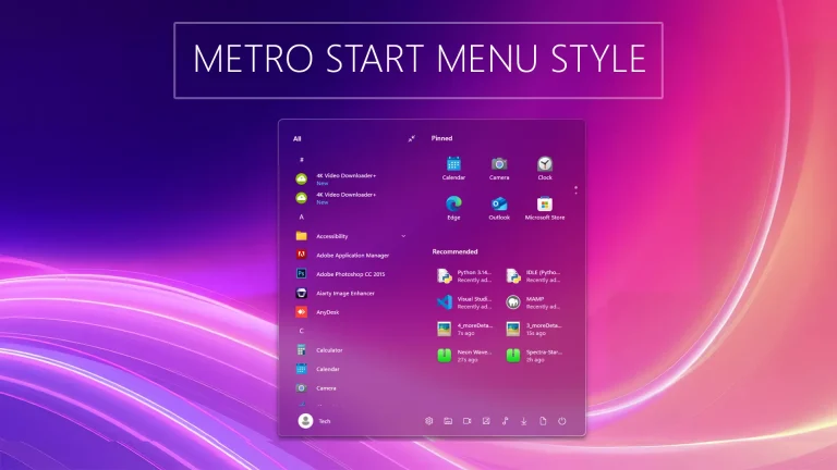 Metro Start Menu Style