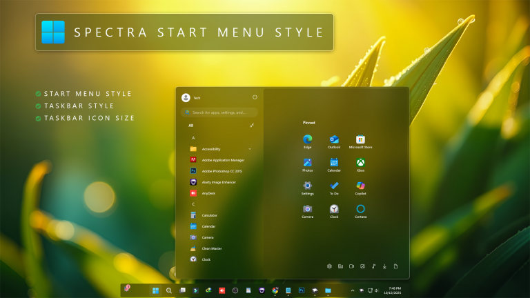 Spectra Start Menu Style