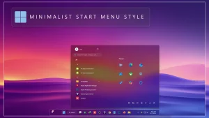 Minimal Start Menu Style 4 Minimal Start Menu Style