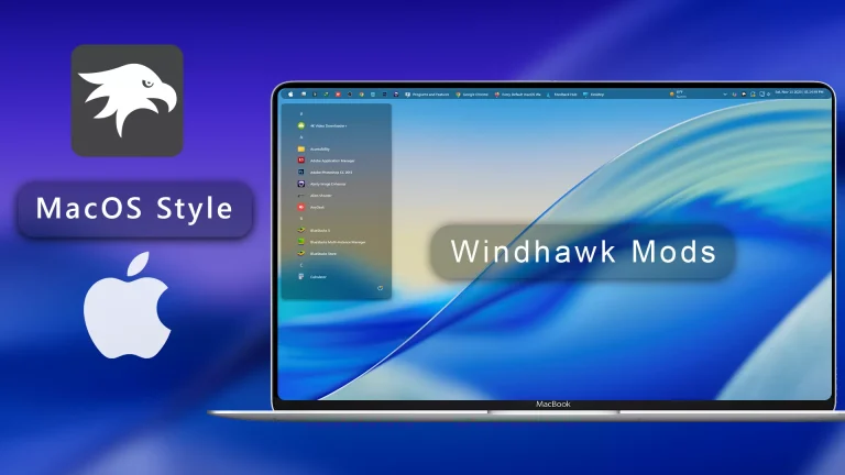 macOS Style Start Menu Taskbar