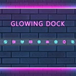 Glowing Dock Rainmeter Skin